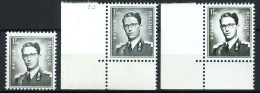 België 924 + 924a + 924b ** - Koning Boudewijn - Wit Papier  - 1953-1972 Bril