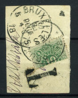 België TX 1 - Halve Zegel Op Fragment - Horizontaal Gesneden - Stempel: Bruxelles 5 - Stamps