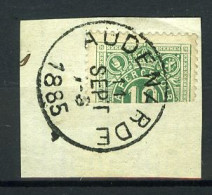 België TX 1 - Halve Zegel Op Fragment - Horizontaal Gesneden - Stempel: Audenarde - 1885 - Postzegels