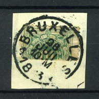België TX 1 - Halve Zegel Op Fragment - Horizontaal Gesneden - Stempel: Bruxelles - Postzegels