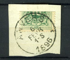 België TX 1 - Halve Zegel Op Fragment - Horizontaal Gesneden - Stempel: Anvers - 1896 - Francobolli