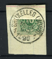 België TX 1 - Halve Zegel Op Fragment - Horizontaal Gesneden - Stempel: Bruxelles (Nord) 1 - 1896 - Timbres