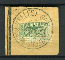 België TX 1 - Halve Zegel Op Fragment - Horizontaal Gesneden - Stempel: Cureghem (Bruxelles) - 1896 - Timbres