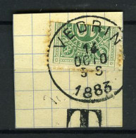 België TX 1 - Halve Zegel Op Fragment - Horizontaal Gesneden - Stempel: Vedrin - 1883 - Postzegels