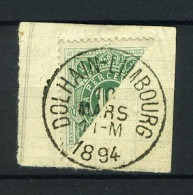 België TX 1 - Halve Zegel Op Fragment - Diagonaal Gesneden - Stempel: Dolhain - Limbourg - 1894 - Briefmarken
