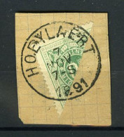 België TX 1 - Halve Zegel Op Fragment - Diagonaal Gesneden - Stempel: Hoeylaert - 1891 - Francobolli