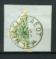 België TX 1 - Halve Zegel Op Fragment - Diagonaal Gesneden - Stempel: Welkenraedt - 1894 - Briefmarken