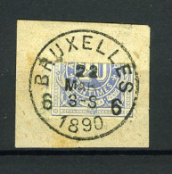 België TX 2 - Halve Zegel Op Fragment - Horizontaal Gesneden - Demi-timbre - Stempel: Bruxelles 6 - 1890 - Luxe - SUP - Francobolli