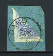 België TX 2 - Halve Zegel Op Fragment - Diagonaal Gesneden - Demi-timbre - Stempel: Gand - 1893 - Sellos