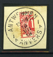 België TX 5 - Halve Zegel Op Fragment - Verticaal Gesneden - Demi-timbre - Stempel: Antwerpen A - Anvers - Postzegels