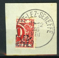 België TX 13A - Halve Zegel Op Fragment - Verticaal Gesneden - Demi-timbre - Stempel: Fayt-Lez-Seneffe - Sellos