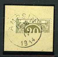 België TX 6 - Halve Zegel Op Fragment - Horizontaal Gesneden - Demi-timbre - Stempel: Ampsin - 1914 - Francobolli