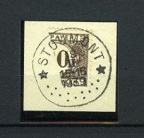 België TX 34 - Halve Zegel Op Fragment - Verticaal Gesneden - Demi-timbre - Stempel: Stoumont - Relais - Sterstempel - Briefmarken