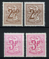 België 1544/45 - Cijfer Op Heraldieke Leeuw - Kleurnuances - Unused Stamps
