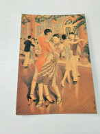 Vintage Retro Postcard - 30s' Shanghai Calendar Girl "Ballroom"  (#6) - Singapur