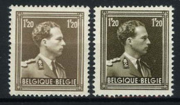 België 845 + 845a ** - K. Leopold III - Sepiabruin + Donkerbruin - MNH - 1934-1935 Léopold III