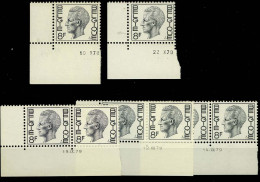 België 1647P5 - Koning Boudewijn - Type Elström - 8F - 5 Verschillende Drukdatums 1978-1979 - Dated Corners