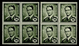België M1 + M1a - Koning Boudewijn Met Bril En M In Ovaal- Roi Baudouin Avec Lunettes Et M Dans Un Ovale  - MNH - 1953-1972 Lunettes