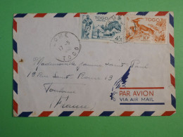 DM 11 TOGO  LETTRE    1949  LOME A TOULOUSE   FRANCE +   +AFF. INTERESSANT +++ - Brieven En Documenten