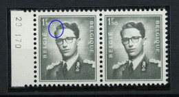 België 924 ** - Koning Boudewijn - Witte Streep In Haardos - Met Datum - WIT Papier - MNH - 1931-1960