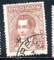 ARGENTINA 1935 1937 OFFICIAL DEPARTMENT STAMP OVERPRINTED M.A. MINISTRY OF AGRICULTURE MA 5c USED USADO - Oficiales