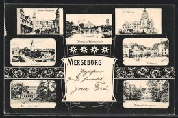 AK Merseburg, Ständehaus, Neumarkt, Schloss Mit Waterloobrücke  - Merseburg