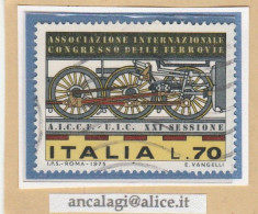 USATI ITALIA 1975 - Ref.0351B "ASSOCIAZIONE INTER.LE DELLA FERROVIE" 1 Val. - - 1971-80: Used