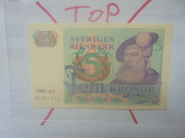 SUEDE 5 KRONOR 1969 AS Neuf (B.33) - Suède