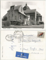 Narirembe Cathedral In Kampala Uganda B/w AirmailPPC 14aug1966 To Italy With Birds C.65 - Uganda (1962-...)