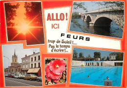 42 - Feurs - Multivues - Automobiles - Piscine - CPM - Voir Scans Recto-Verso - Feurs