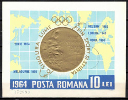 Roumanie 1964 Mi 2360a - Bl.59 (Yv BF 60), Obliteré - Other & Unclassified