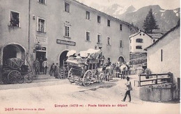 SIMPLON       POSTE FEDERALE AU DEPART - Simplon