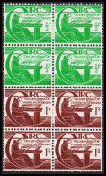 1944. EIRE.  Michael O’Clery Complete Set In 4-blocks With 2 Stamps Never Hinged And 2 Stam... (Michel 93-94) - JF542270 - Nuovi