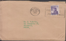 1958. EIRE. Thomas O'Crohan 5 P. (defect) On Cover To Sweden Maschine Cancelled DUN LAOGHAIRE... (Michel 131) - JF432462 - Storia Postale