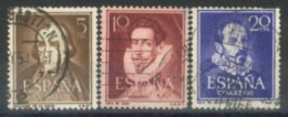 SPAIN,  1951/53, PERSONALITIES STAMPS SET OF 3, # 772/74,USED. - Used Stamps