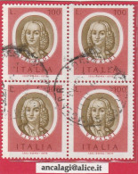 USATI ITALIA 1975 - Ref.0355B "ARTISTI ITALIANI" 1val. In Quartina - - 1971-80: Used