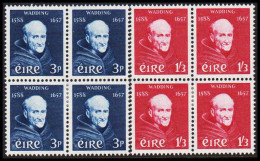 1957. EIRE.  Lucas Wadding Complete Set In 4-blocks With 2 Stamps Never Hinged And 2 Stam... (Michel 134-135) - JF542264 - Ungebraucht