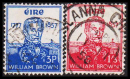 1957. EIRE. William Brown Complete Set Fine Cancels. (Michel 132-133) - JF544533 - Used Stamps