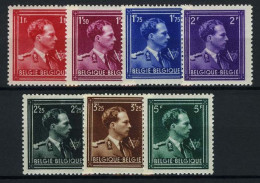 België 690/96 ** - Koning Leopold III - Met V En Kroon - Volledige Reeks 7w. - Unused Stamps
