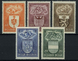 België 743/47 ** - Wapenschilden - Armoiries - Unused Stamps