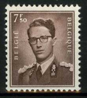 België 1070 * - Koning Boudewijn - Roi Baudouin - Type Marchand - 7,50 Lichtbruin - 1953-1972 Glasses