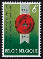 België 1254 - 50 Jaar Internationaal Verbond Van Steden - Ongebruikt