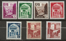 MAROC Colo:, **, N° YT 306 à 311, TB - Unused Stamps