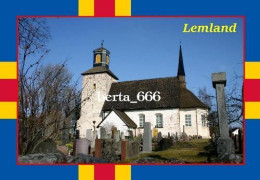 Aland Islands Lemland Church New Postcard - Finlandia