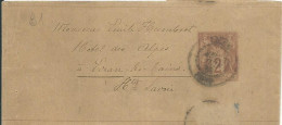 FRANCE BANDE B2  2c POUR EVIAN LES BAINS ( HAUTE SAVOIE ) DE1886  LETTRE COVER - Bandas Para Periodicos