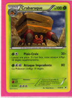 Carte Pokemon Francaise 2012 Noir Et Blanc Nobles Victoires 7/101 Crabaraque 100pv Bon Etat - Negro Y Blanco