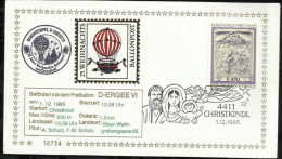 BALLON POST . BORDSTEMPEL . D - ERGEE VI . 1 .12 . 1985 - Fesselballons