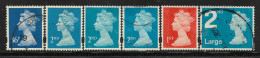 1993-2006 GREAT BRITAIN Set Of 6 MACHINE DEFINITIVE Syncopated (Sc.# MH224,MH292,MH297,MH377) - Frankeermachines (EMA)