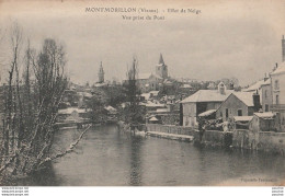 T16-86) MONTMORILLON (VIENNE) EFFET DE NEIGE VUE PRISE DU PONT - ( 2 SCANS ) - Montmorillon