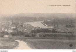 T13-89) PONT SUR YONNE (YONNE) VUE GENERALE  - ( PETITE ANIMATION - PERSONNAGE -  2 SCANS ) - Pont Sur Yonne